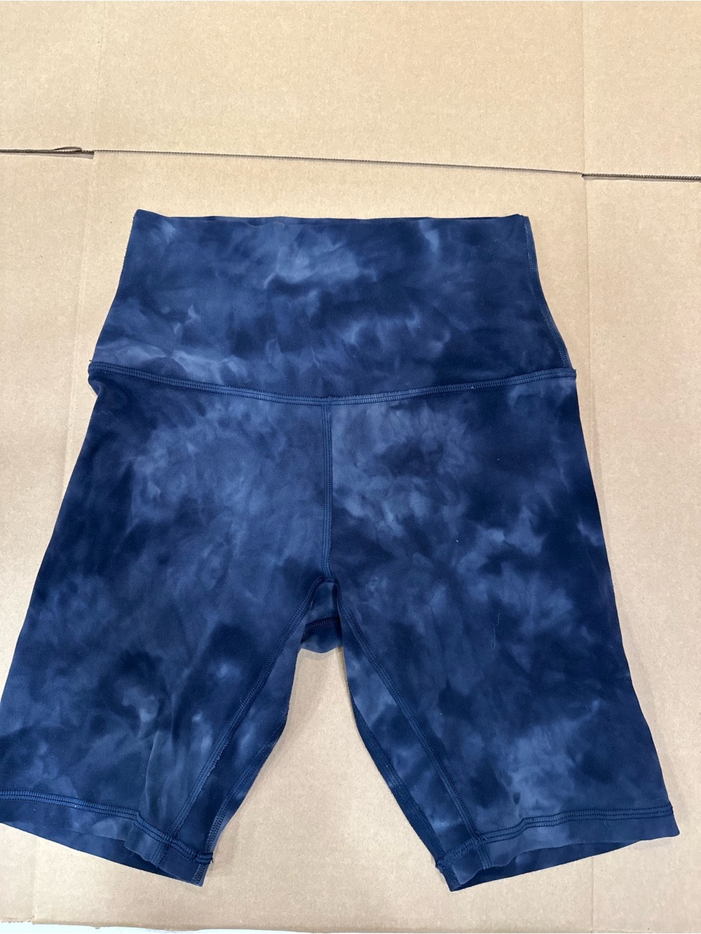 Lululemon align High-Waist Navy Tie-Dye Women's Bike Shorts